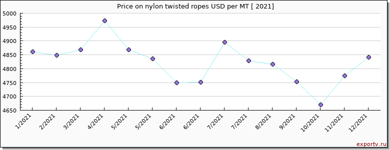 nylon twisted ropes price per year