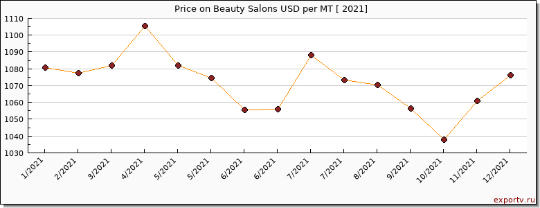 Beauty Salons price per year