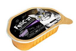 FeliCat Корм мясной для кошек с курицей, 95 гр.