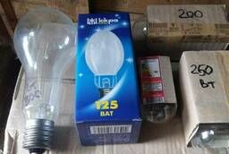 Incandescent lamps 25, 200, 300 W. and DRL 125vt.