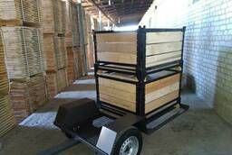 Телега для транспортировки деревянного контейнера