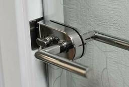 Lock with lever handle and rebates