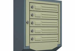 Антивандальный почтовый ящик Кварц 5 - секций серый