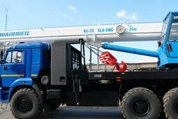 Truck crane Ivanovets KS-45717K3-54  55 with LPG, 25t, 21m