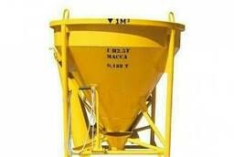 Bucket (bunker) for concrete for 1 cubic meter ... Glass.
