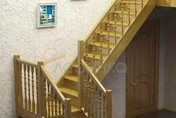Деревянная лестница Поворот на 90 ЛЕС-04 универсальная