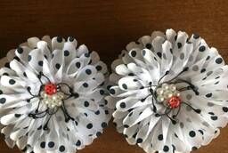 Childrens rubber bands for hair in the style of kanzashi