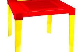 Детский стол пластиковый с пеналом красный
