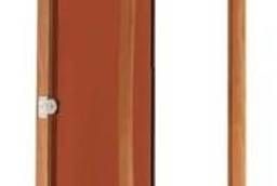 Дверь для бани SAWO 741-3SGD-L-1, бронза без порога с вертикальной изогнутой ручкой. ..