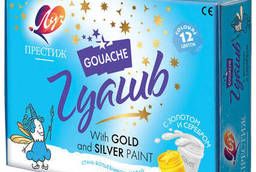 Gouache LUCH Prestige, 10 colors + 2 metallic colors (gold ...