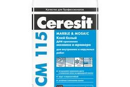 Клей для мозаики и мрамора Ceresit СМ 115, белый, 25 кг