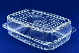 Disposable plastic food container with lid RK-30. ..