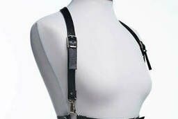 Leather harness with a double belt ALINA MUHA