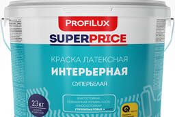Краска ВД латексная супербелая Dufa Profilux Superprice интерьерная, 23 кг