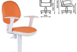 Кресло CH-W356AXSN с подлокотниками, оранжевое, пластик. ..