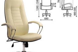 Кресло офисное Метта BK-2CH, перфорированная кожа. ..