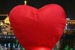 Небесный 2D фонарик в форме сердца