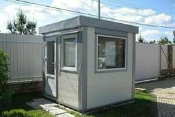 Security post made of sandwich panels