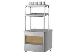 Cutlery counter with bread bin PPSH6 (630 mm, stainless glasses 4 pcs., Bread bin)
