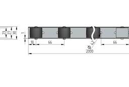 Роликовая дорожка (шина) тип 100/66/1мм для гравитационных полочных стеллажей
