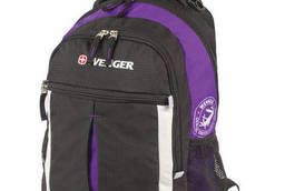 Рюкзак Wenger, универсальный, черно-фиолетовый. ..