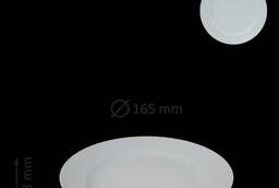 Тарелка мелкая классическая 165 мм белая, фарфор