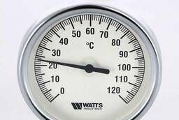 Термометр биметаллический F+R801 80мм с погружной гильзой Watts Ind 120 град. C гильза 75мм