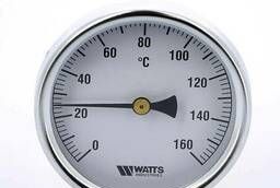 Термометр биметаллический F+R801 80мм с погружной гильзой Watts Ind 160 град. C гильза 50мм
