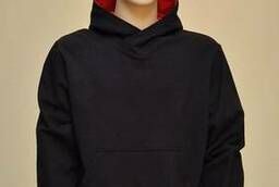 Mens sweatshirt. Cotton 100%. With a contrasting hood.