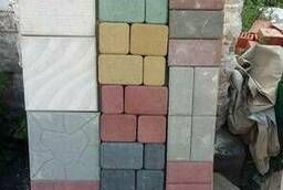 Тротуарная плитка вибро-пресованная 30х30х4. Серая и цветная