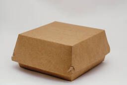 Упаковка крафт из картона для бургеров, картошки