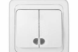 UNIVersal switch Valerie, 2cl., With illumination, white