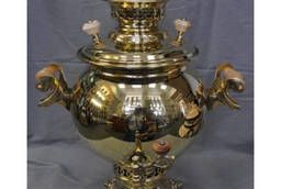 Frying samovar on wood and coal S. 20173 (5 l., Brass)