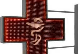 Аптечный крест 640x640мм красный