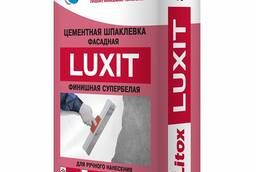 Белая цементная фасадная шпаклевка Литокс Люксит Luxit, 20к