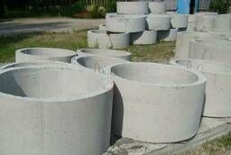Бетонные кольца, цементные растворы, бетон и др.
