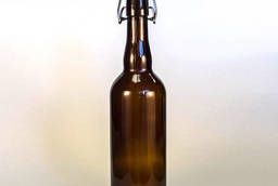 Бутылка Бугельная 0, 75л. (коричневая) с пробкой