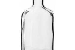 Бутылка стеклянная 0. 25 л фляжка винтовая.