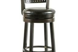 Деревянный крутящийся барный стул LMU-9292 черный