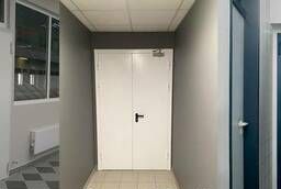 Fireproof metal single-floor door