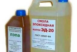 Эпоксидная смола ЭД-20 1 кг отвердитель (ПЭПА, ТЭТА)0, 1 кг.