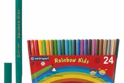 Фломастеры Centropen Rainbow Kids, 24 цвета, смываемые. ..