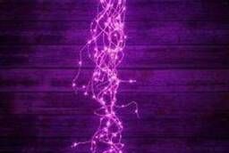 Гирлянда Капля росы 15 нитей по 1, 5 м фиолетовая