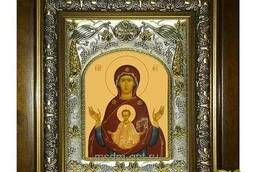 Икона освященная Знамение икона Божией Матери, 14x18. ..