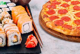 Ингредиенты для суши, пиццы