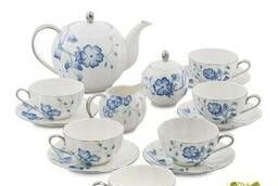 JS-30 Tea set for 6 persons Blue Butterfly