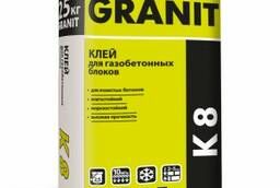 Клей для газобетонных блоков Гранит K 8, 25 кг