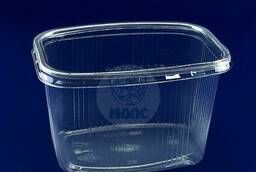 Disposable plastic rectangular food container. from. ..