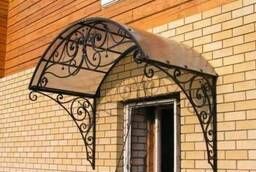 Forged visor over the porch