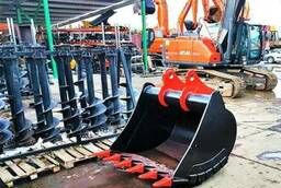Buckets for excavators, backhoe loaders